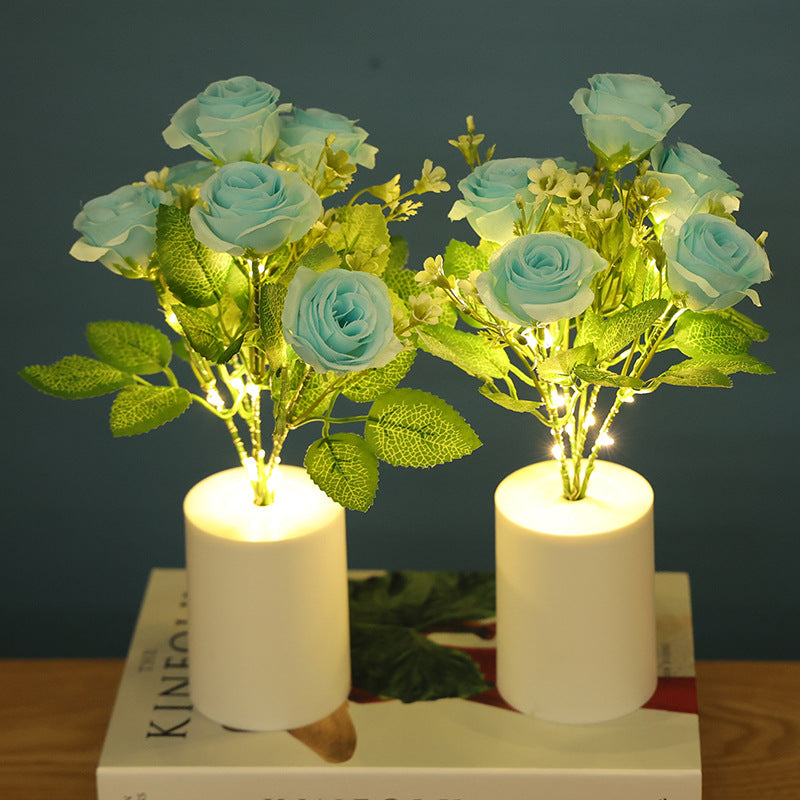 Rose Small Night Lamp Creative Simulation Bouquet