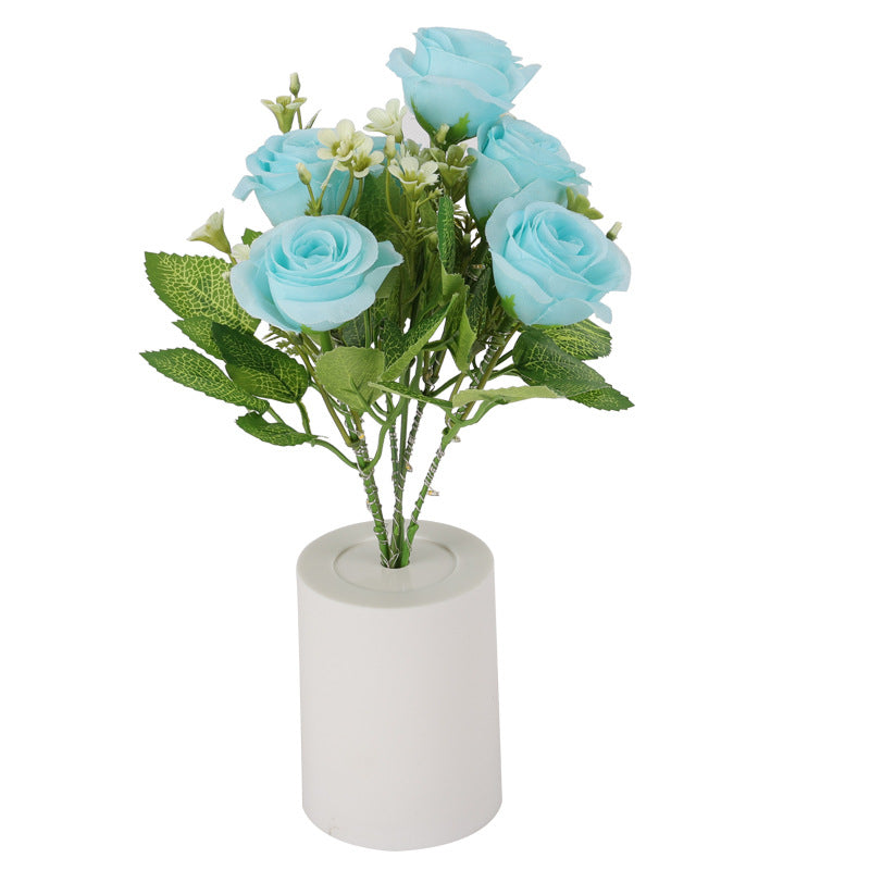 Rose Small Night Lamp Creative Simulation Bouquet