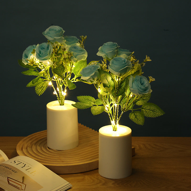 Rose Small Night Lamp Creative Simulation Bouquet